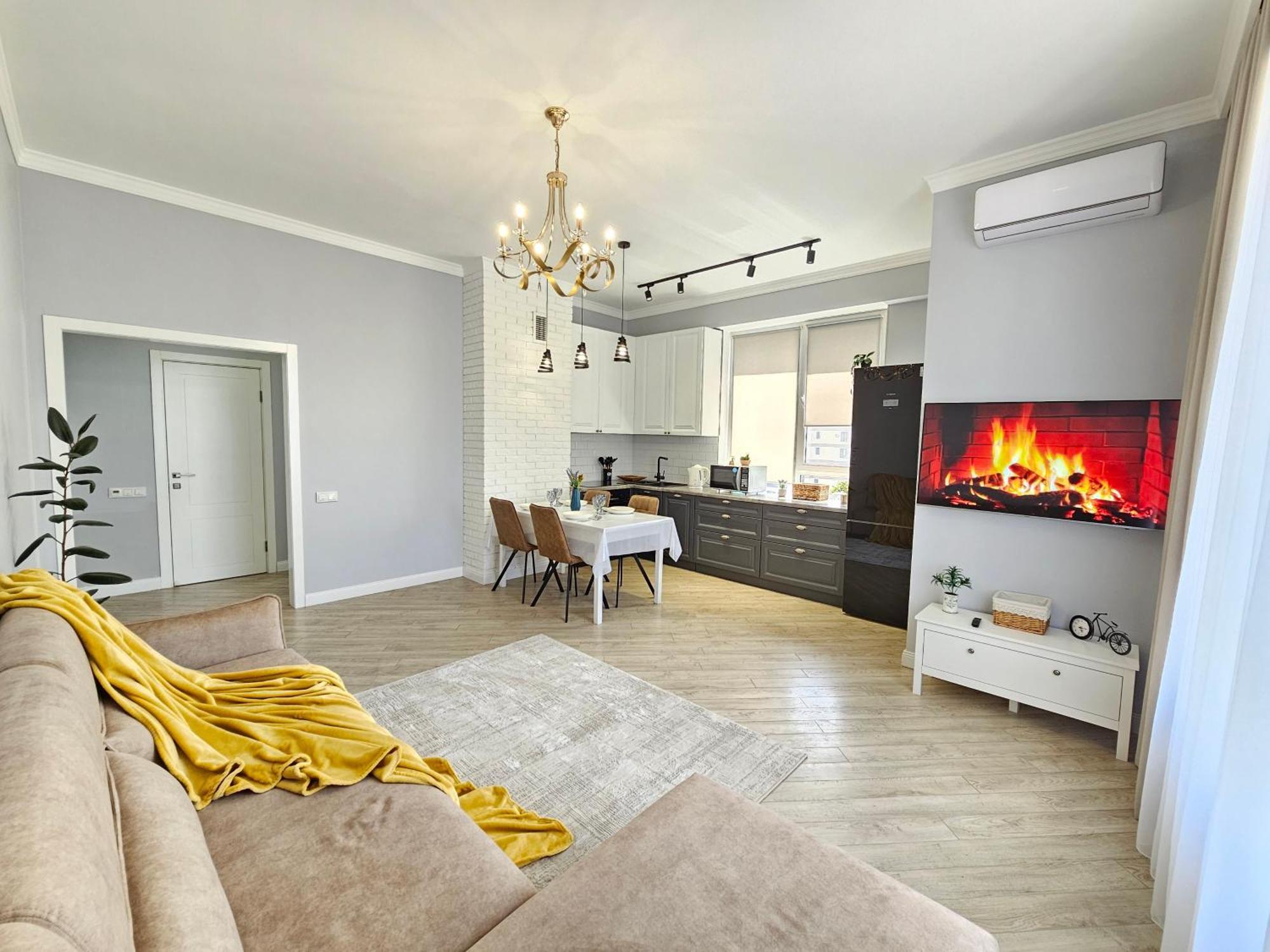 3 Room Gagarin Park Residential Complex Near Mega Shopping Mall Αλμάτι Εξωτερικό φωτογραφία